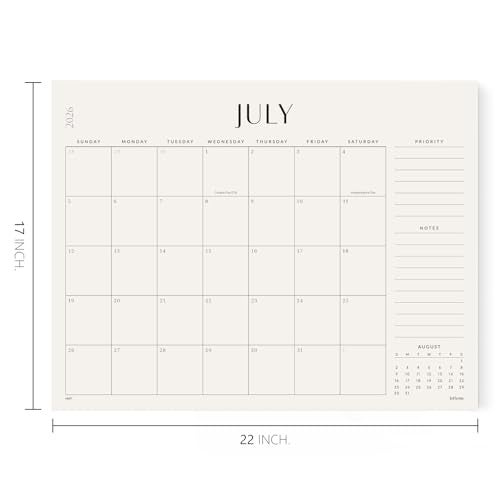 Jotsome Large Desk Calendar 2026-2027, Desk Pad Calendar From Now to June 2027 22x17 inch, Desk Blotter Calendar for Home and Office, Easy Planning (Beige, 17" x 22") - Image 2