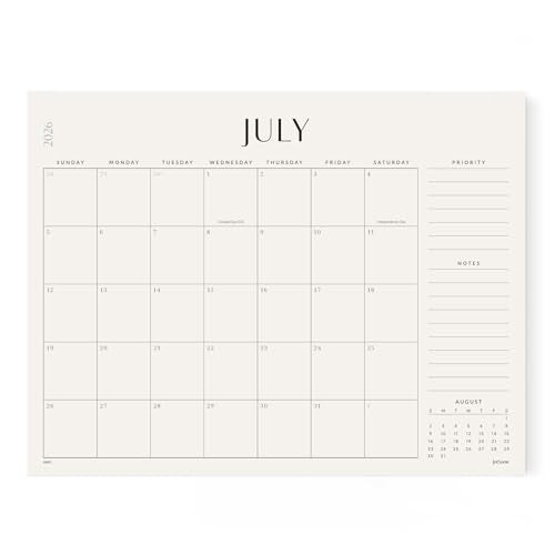 Jotsome Large Desk Calendar 2026-2027, Desk Pad Calendar From Now to June 2027 22x17 inch, Desk Blotter Calendar for Home and Office, Easy Planning (Beige, 17" x 22") - Image 1