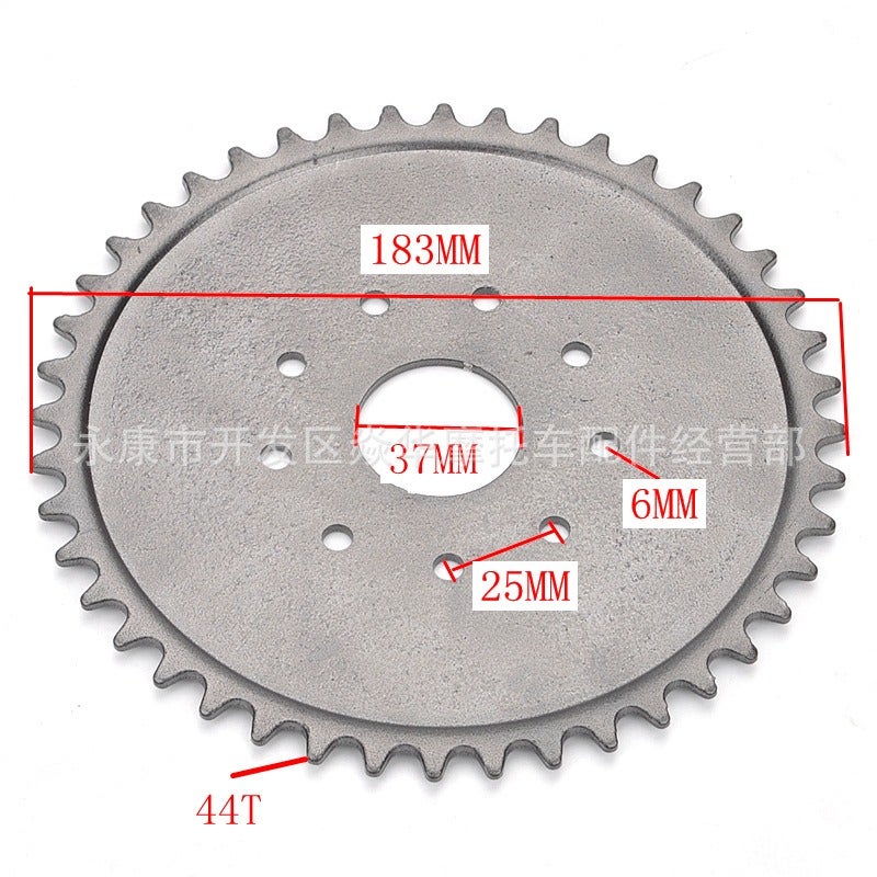 Yan Hua 44T Sprocket Kit for 2-Stroke 60cc/80cc Bicycle Engine Modification with Rubber Pad and Small Sprocket - Image 2