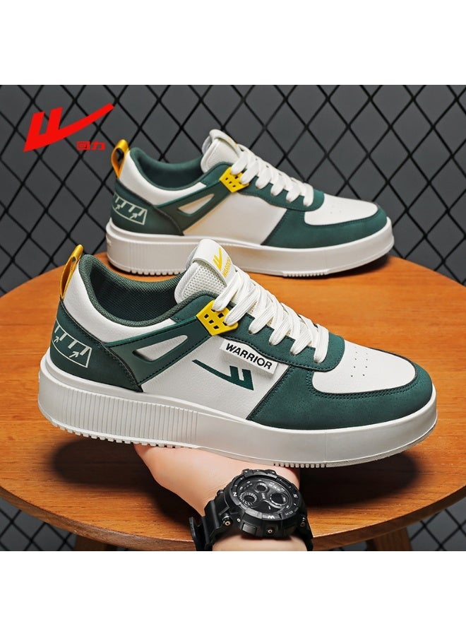 Warrior Men's Fashion Casual Sneakers, Retro Color-Block Low-Top Skate Shoes for Daily Wear