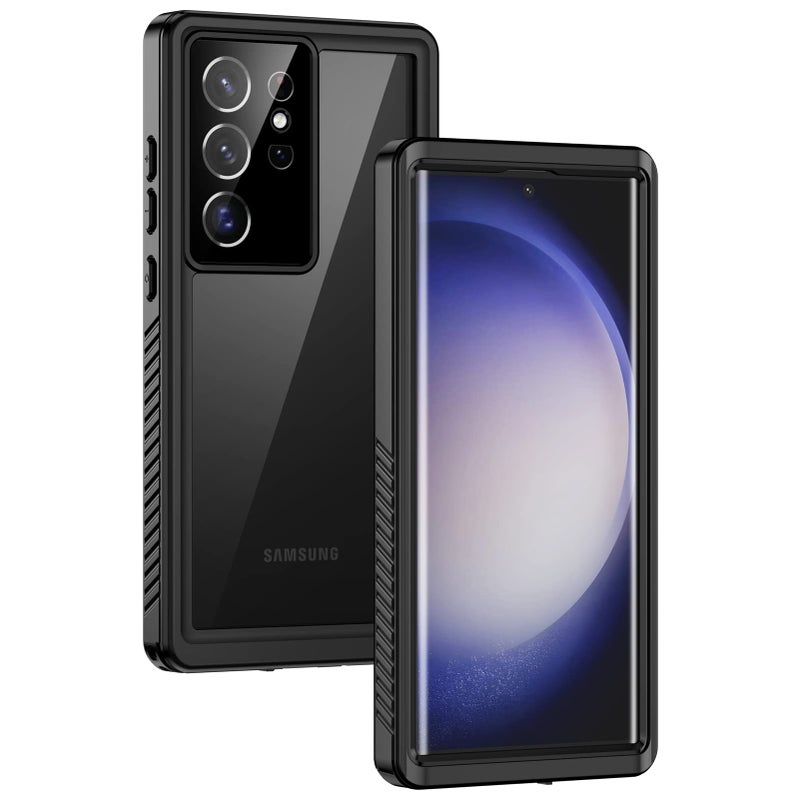 Lanhiem for Samsung S23 Ultra Phone Case, IP68 Waterproof Dustproof, Built-in Screen Protector, Rugged Full Body Shockproof Protective Cover for Samsung Galaxy S23 Ultra 5G, Black - Image 1