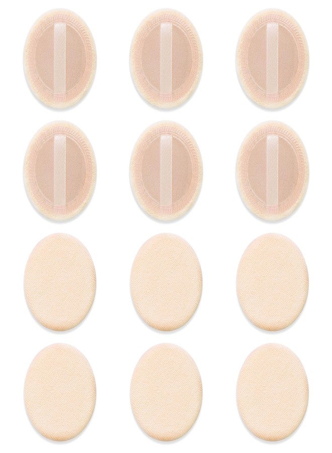 Molain Powder Puff For Face Makeup Setting 12 PCS Mini Pressed Loose Powder Body Make Up Sponge Blending Applicator Cosmetics Small Velour Beauty Press Foundation Pads Wet And Dry Makeup - Image 2