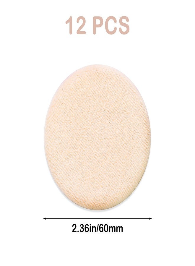 Molain Powder Puff For Face Makeup Setting 12 PCS Mini Pressed Loose Powder Body Make Up Sponge Blending Applicator Cosmetics Small Velour Beauty Press Foundation Pads Wet And Dry Makeup - Image 3