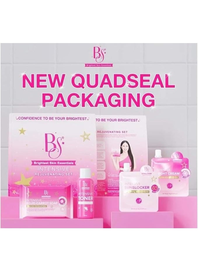 BS Intensive Rejuvenating Set, 4-in-1 Beauty Treatment with Kojie-Carrot Soap, Toner, Night Cream, Sunblocker - Image 2