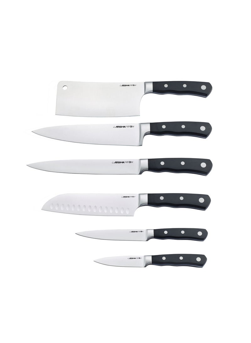 Arshia 7-piece knife set with wooden stand, Arshia 3551 - Image 2