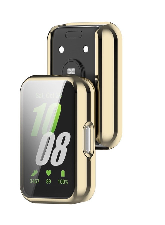 2 Pcs For Samsung Galaxy Fit 3 TPU Protective Case Cleas/Gold - Image 4