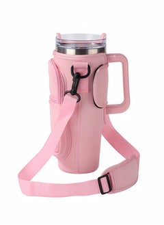 fantasize Water Bottle Carrier Bag for 40/30 oz Tumbler with Phone Pocket Water Bottle Holder with Strap Neoprene Water Bottle Pouch for Cup Accessories 