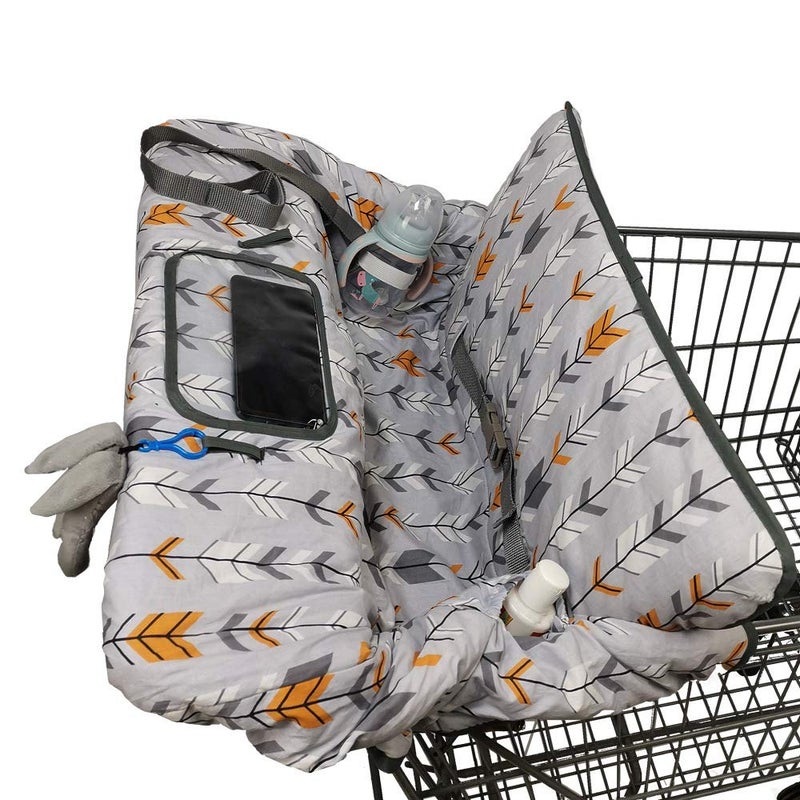 DODO NICI Shopping Cart Cover for Baby, High Chair Cover for Boy Girl, Infant Grocery Cart Cushion with Removable seat Positioner and Cellphone Holder - Image 2