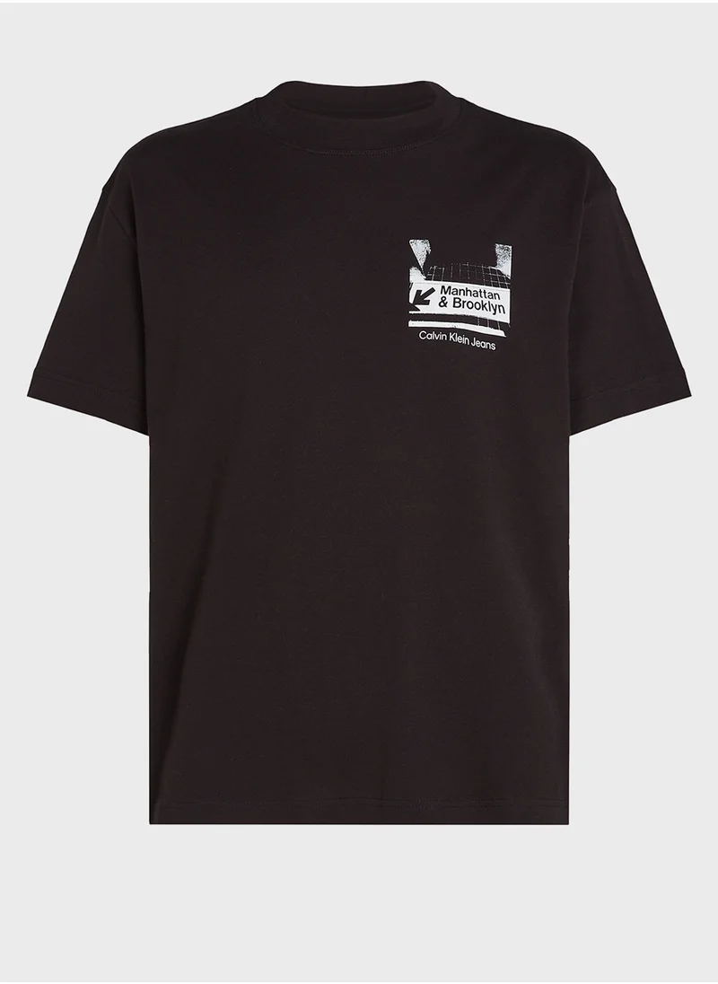 Calvin Klein Jeans Logo Print Crew Neck T-Shirt