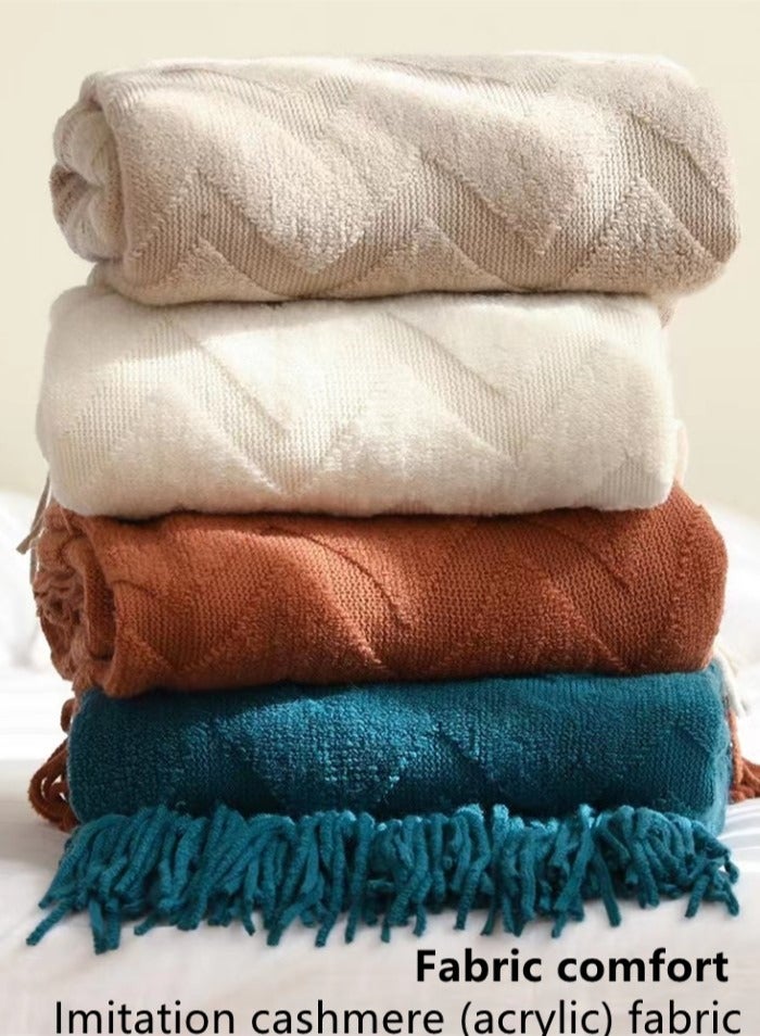 Kutis 1-Piece Lightweight All Season Blanket Sofa Blanket Summer Blanket Blue Acrylic Fiber 180x127 cm  - Image 3