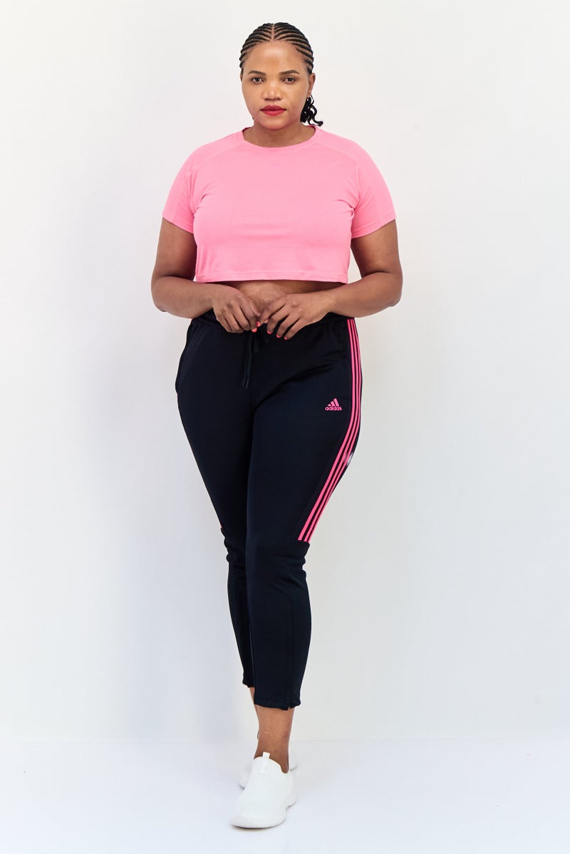 Adidas Women Sportswear Fit Short Sleeve Outdoor Top, Pink - Image 4