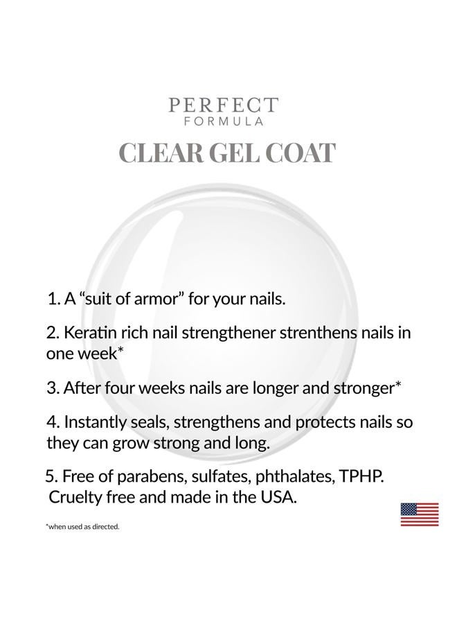 Perfect Formula طلاء جل شفاف - مقوي الأظافر، علاج الكيراتين، طلاء أظافر شفاف - مقوي للأظافر التالفة - صنع في الولايات المتحدة الأمريكية .60 أونصة سائلة - Image 2