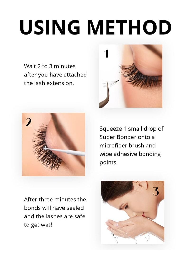 GOLLEE - Super Bonder for Lash Extensions Eyelash Bonder 15ML Speed Up Cure Time for Low Humidity and Slow Drying Adhesive Maximise Lash Retention Accelerator Cure Solution Lash Superbonder - Image 1