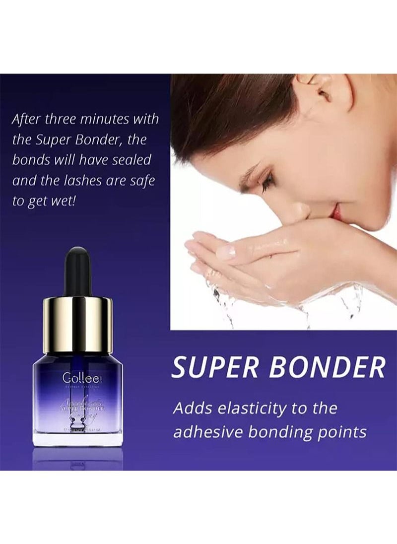 GOLLEE - Super Bonder for Lash Extensions Eyelash Bonder 15ML Speed Up Cure Time for Low Humidity and Slow Drying Adhesive Maximise Lash Retention Accelerator Cure Solution Lash Superbonder - Image 1