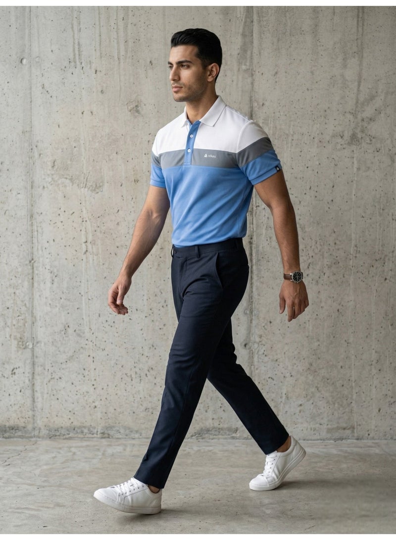 Hikes Premium Polo T Shirt Stretch Fit Breathable Stylish Everyday Smart Casual Wear - Image 3