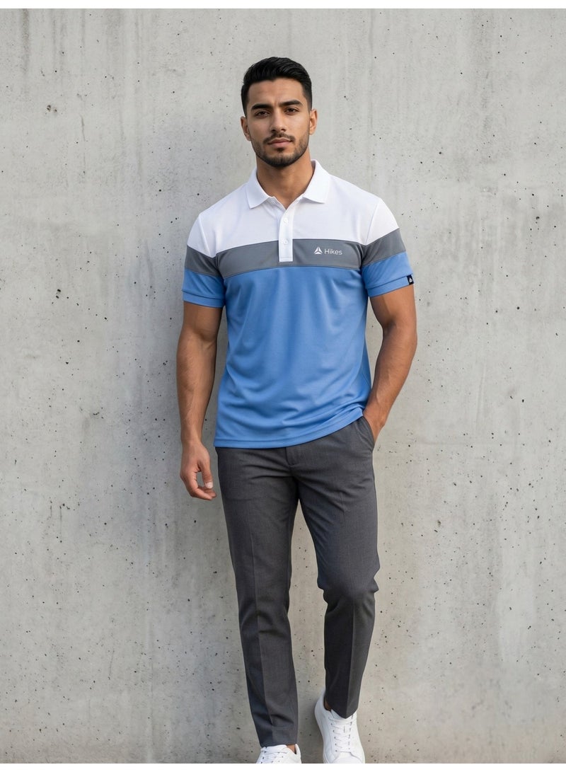 Hikes Premium Polo T Shirt Stretch Fit Breathable Stylish Everyday Smart Casual Wear - Image 2