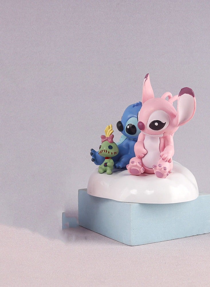 2-Pieces Back-to-Back Cute Toy Figure, Desk Ornament, Birthday Gift for Boys and Girls - Image 1