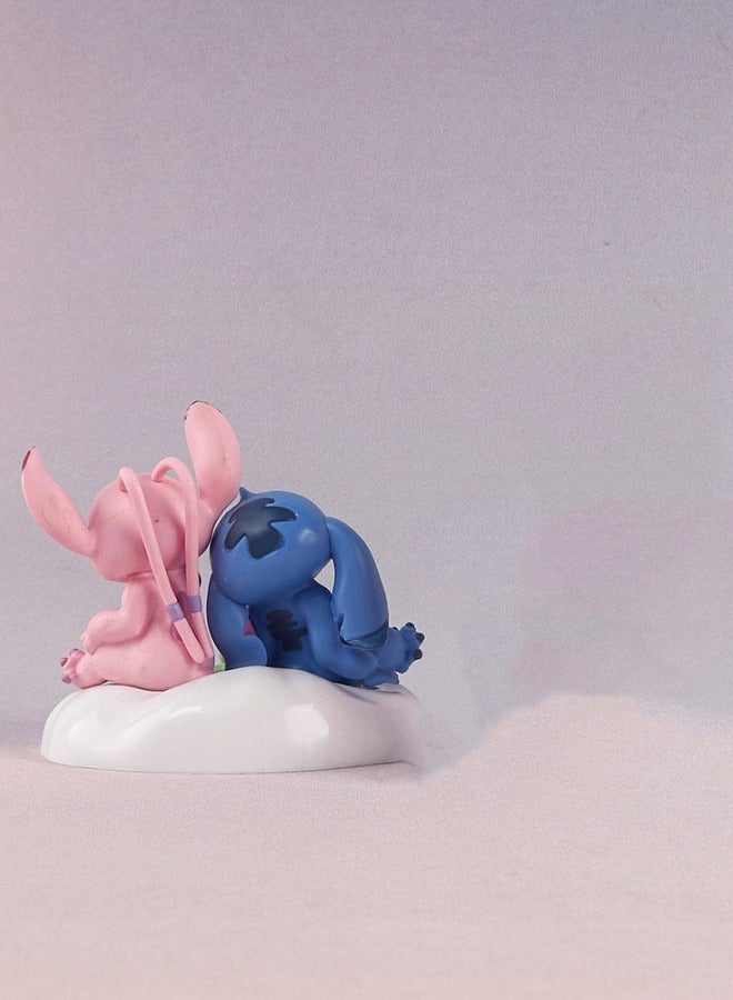 2-Pieces Back-to-Back Cute Toy Figure, Desk Ornament, Birthday Gift for Boys and Girls - Image 2