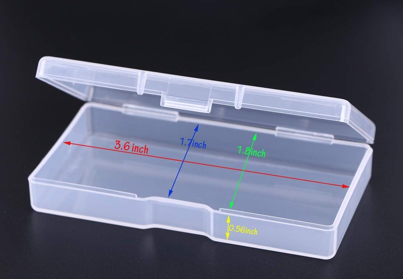 Mini Skater 3.52 ×1.8 ×0.55 Inch High Transparency Visible Plastic Box Small Size Clear Storage Case with Lid Use for Organizing Small Parts,Cotton Swab,Ornaments (4 Pcs) - Image 2