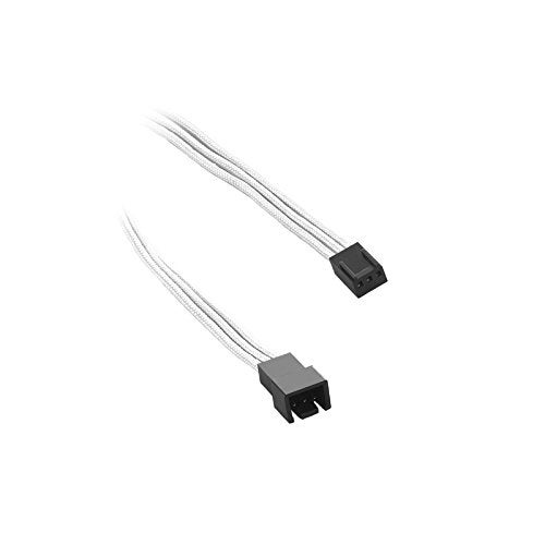 CableMod ModFlex Sleeved 3-pin Fan Cable Extension (White, 30cm) - Image 2