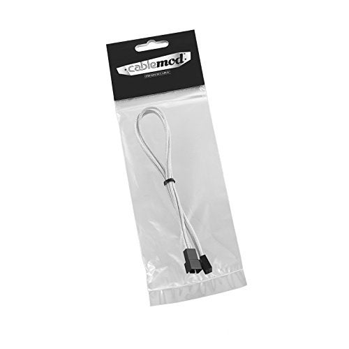 CableMod ModFlex Sleeved 3-pin Fan Cable Extension (White, 30cm) - Image 3