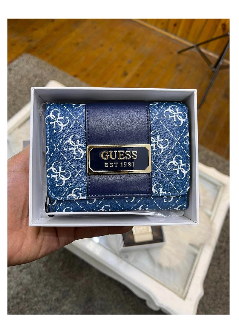 GUESS - Tyren Petite Trifold Wallet For Women Blue - Image 1