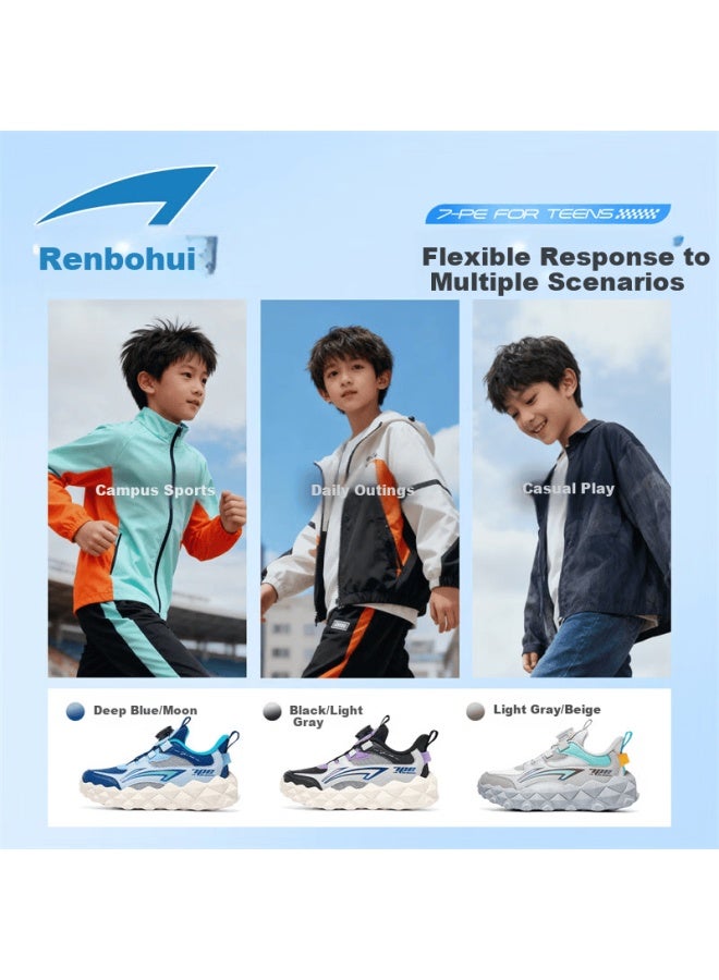 7-pe Boys' Mesh Breathable Sports Shoes Spring New Lightweight Cushioned Kids' Casual Shoes - Image 3