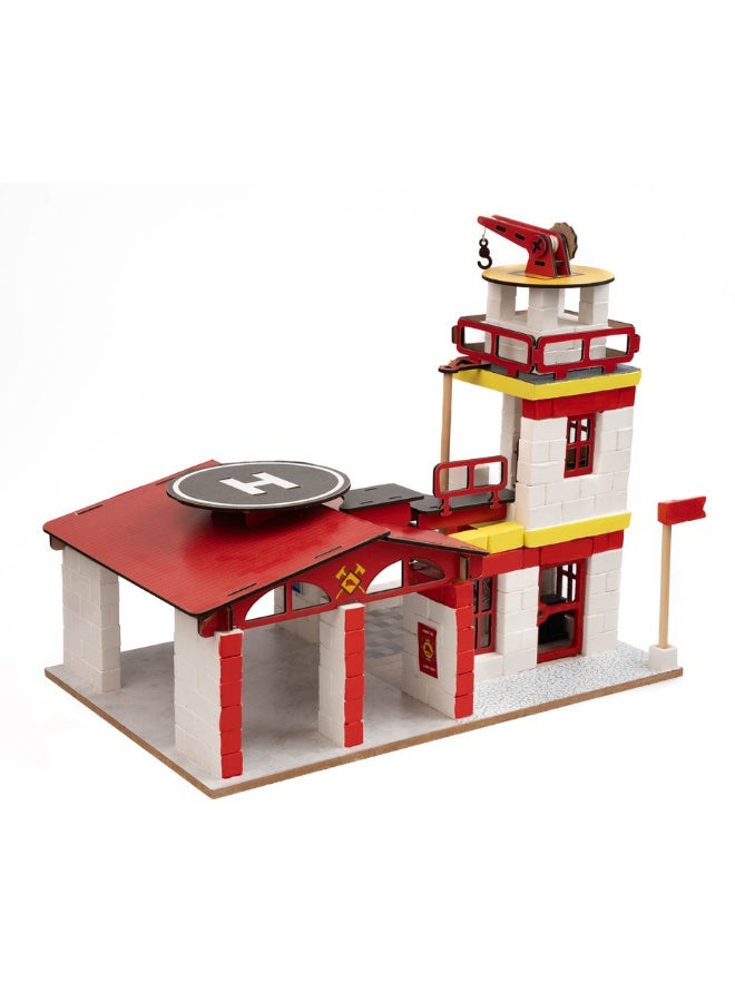 bildits طقم إدارة الإطفاء: المقدمة المثالية للهندسة الواقعية، للأعمار 10+، 303 قطعة - Image 1