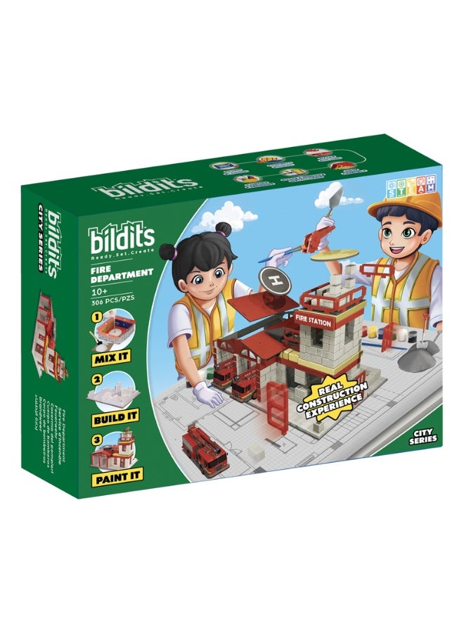 bildits طقم إدارة الإطفاء: المقدمة المثالية للهندسة الواقعية، للأعمار 10+، 303 قطعة - Image 2