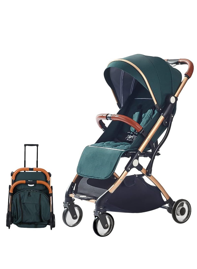 Baby Carriage, Lightweight Baby Stroller, Lightweight Foldable Travel Buggy with 5-Point Harness, Adjustable Seat Back and Oversize Basket Folds with 1 Hand, Sleep Shade - Great for Airplane - Image 1