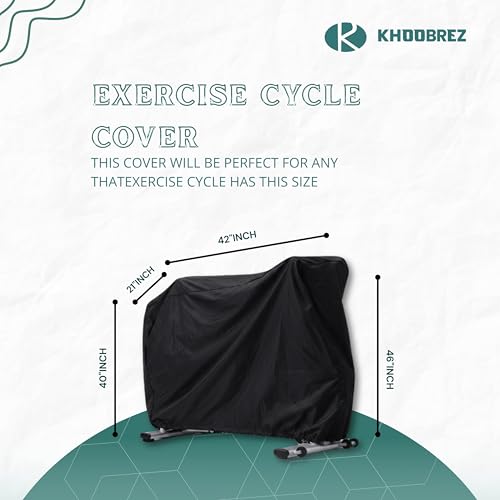 KHOOBREZ Polyvinyl Chloride (Pvc) Waterproof, Indoor And Outdoor Exercise Cycle And Bike Cover Ebc(Black) - Image 2