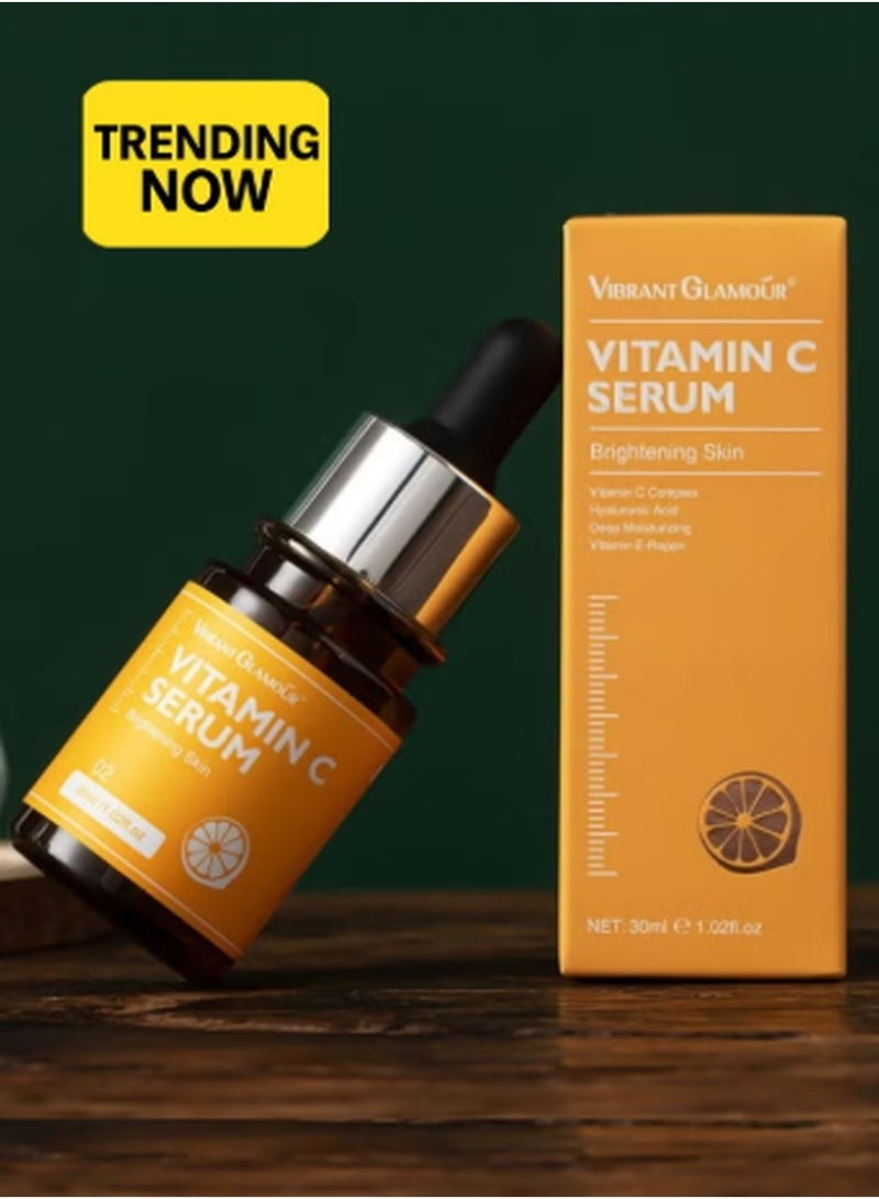Vibrant Glamour Vitamin C Serum 30ml Face Serum Brightening Hydrating Anti Aging Moisturizer Dark Spot Remover Skin Care for Women and Men - Image 1