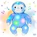 Hopearl LED Musical Plush Sloth Light up Stuffed Animal Three Toed Sloth Floppy Night Lights Glow in The Dark Birthday Festival for Kids Toddlers Blue 125 - Image 2