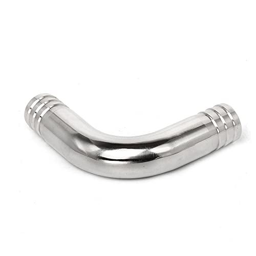 Pysrych 304 Stainless Steel Sanitary Hose Barb Fitting 1-1/2" Barbed x 1-1/2" Barbed 90 Degree Elbow - Image 3