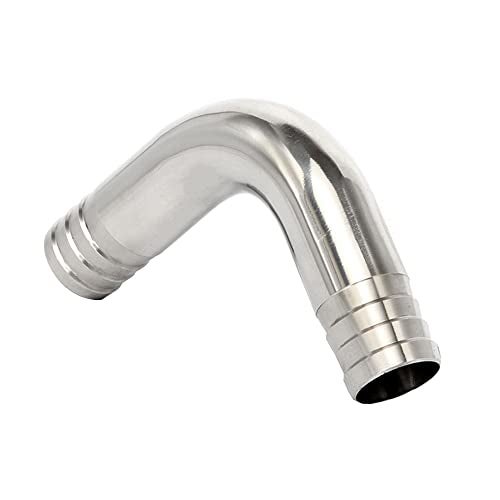 Pysrych 304 Stainless Steel Sanitary Hose Barb Fitting 1-1/2" Barbed x 1-1/2" Barbed 90 Degree Elbow - Image 2