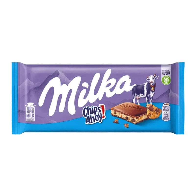 Milka Chips Ahoy Milk Chocolate Bar With Alpine Milk- 90gms