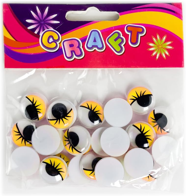 كيدس ستيككير سيت  ييي سهابي ستيككير  بكس  مم بلاستيك ويججلي جووجلي يييس سيلف ادهيسيفي رووند كرافت ستيككير يييس فور ديي ارتس  كرافتس  سكهوول بروجيكتس سكراببووكينج  ديكوراتيون ييللوو