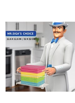 Mr Siga MR.SIGA Microfiber Cleaning Cloth,Pack of 12,Size:12.6" x 12.6"  - Image 4