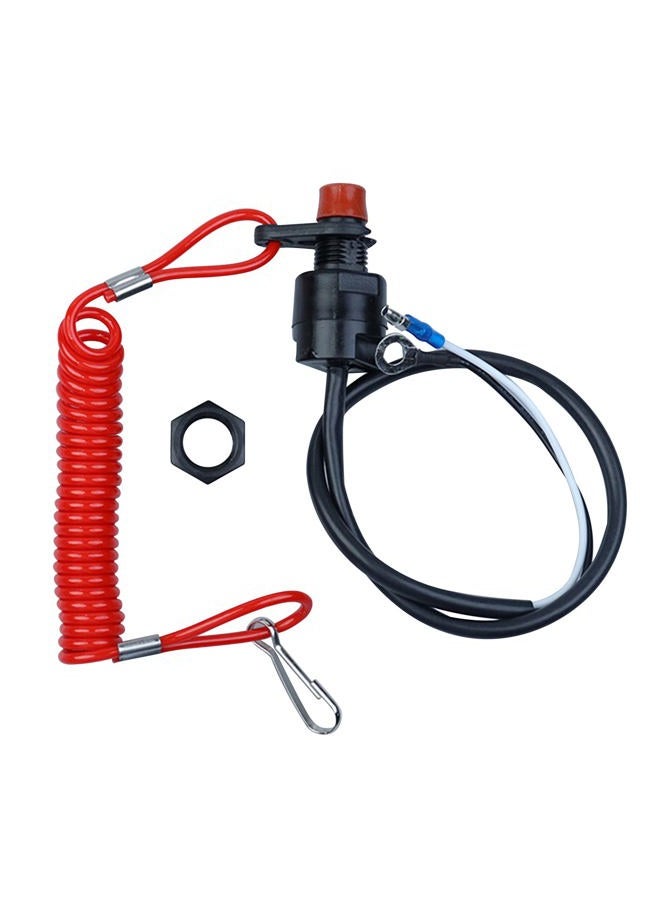 YMHHefy Boat Safety Kill Stop Switch Connector Lanyard Compatible for Yamaha Suzuki Honda Tohatsu Hidea - Image 1