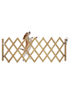 Door Safety Gate Retractable Isolation Fence for Dogs Pets for Doorway Stairs, Foldable Expandable Indoor Outdoor Use for Small Medium Pet Dog (48cm Height) Small