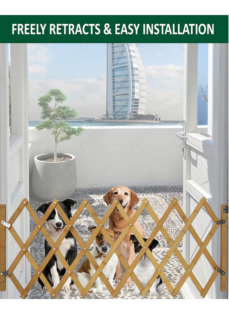 Rubik - Door Safety Gate Retractable Isolation Fence for Dogs Pets for Doorway Stairs, Foldable Expandable Indoor Outdoor Use for Small Medium Pet Dog (48cm Height) Small - Image 1
