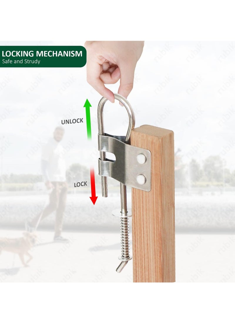 Rubik - Door Safety Gate Retractable Isolation Fence for Dogs Pets for Doorway Stairs, Foldable Expandable Indoor Outdoor Use for Small Medium Pet Dog (48cm Height) Small - Image 1