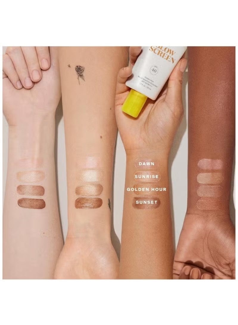 Supergoop! Glowscreen SPF 40, Sunrise (Champagne Glow) - 1.7 fl oz - Glowy Primer + Broad Spectrum Tinted Sunscreen - Helps Filter Blue Light - Hydration - Hyaluronic Acid & Vitamin B5 - Image 5