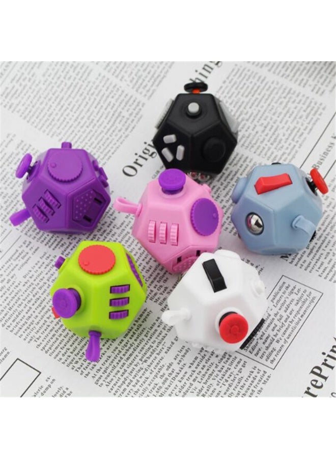 HR New Creative Mini Stress Relief Cube 12 sided Small Cube Stress Relief Small Cube Dice Slow Pressure Toy - Image 2