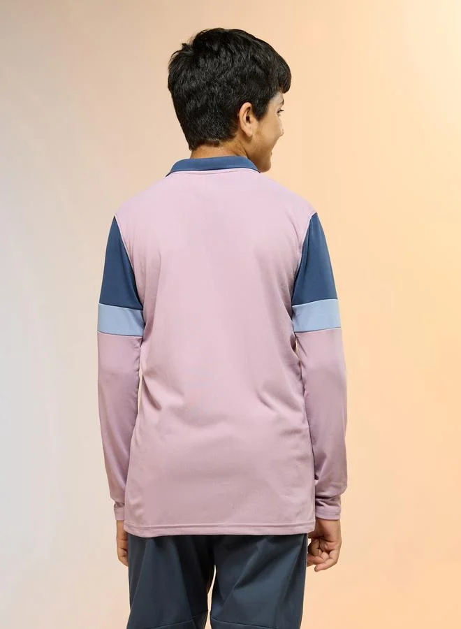 Technosport  Boys Slim Fit Color Block Polo T-Shirt for Men | Best Price UAE
