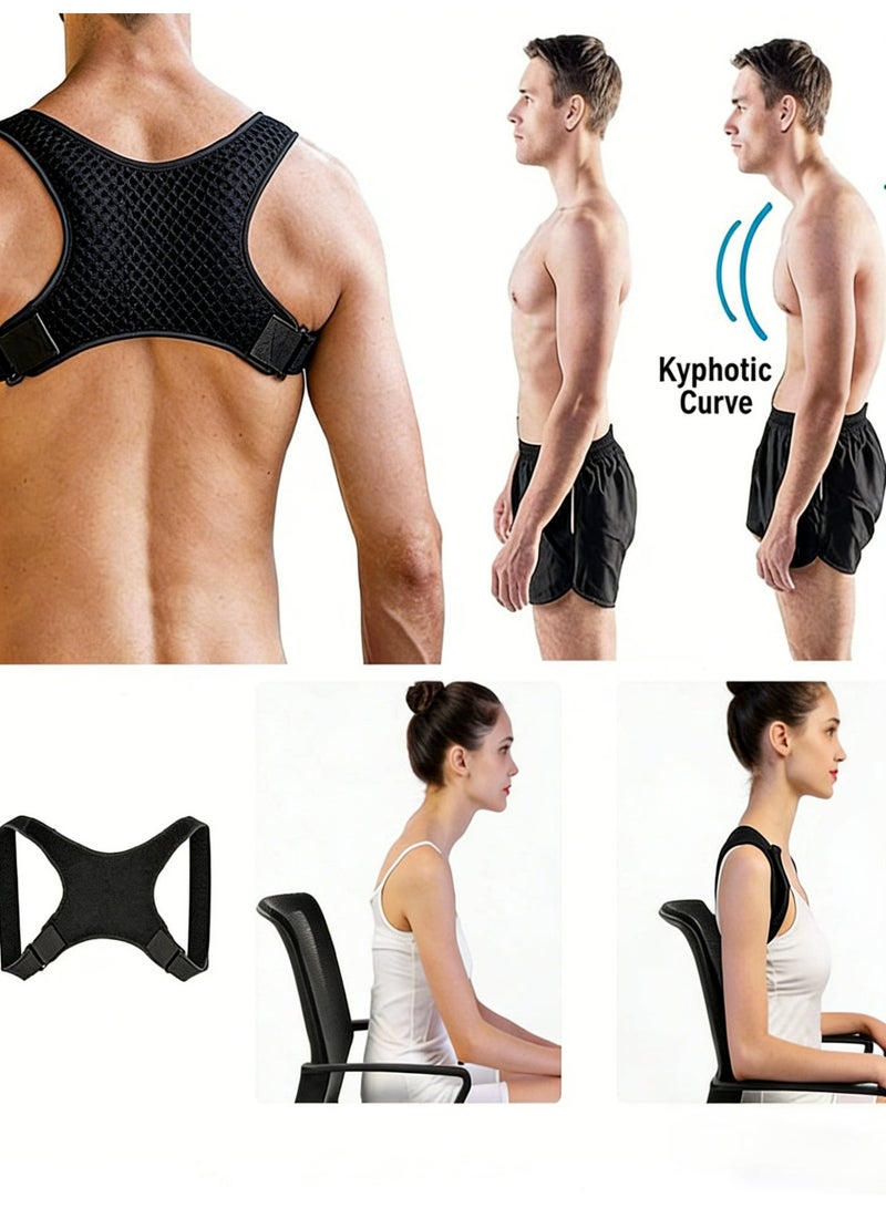 Hicomony The back belt for posture correction and shoulder straightening is made of strong, breathable and comfortable material - Image 3