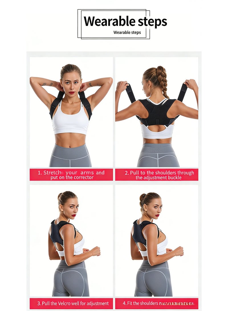 Hicomony The back belt for posture correction and shoulder straightening is made of strong, breathable and comfortable material - Image 5
