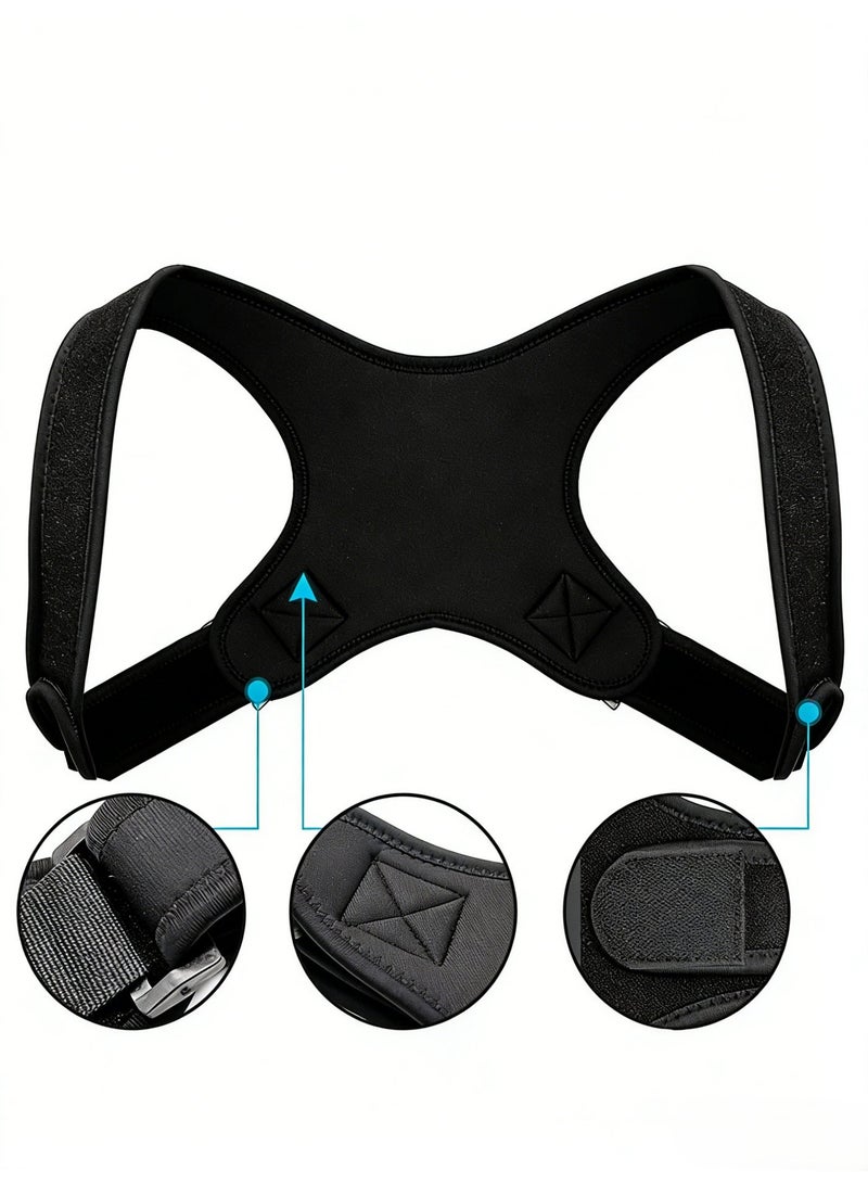Hicomony The back belt for posture correction and shoulder straightening is made of strong, breathable and comfortable material - Image 4