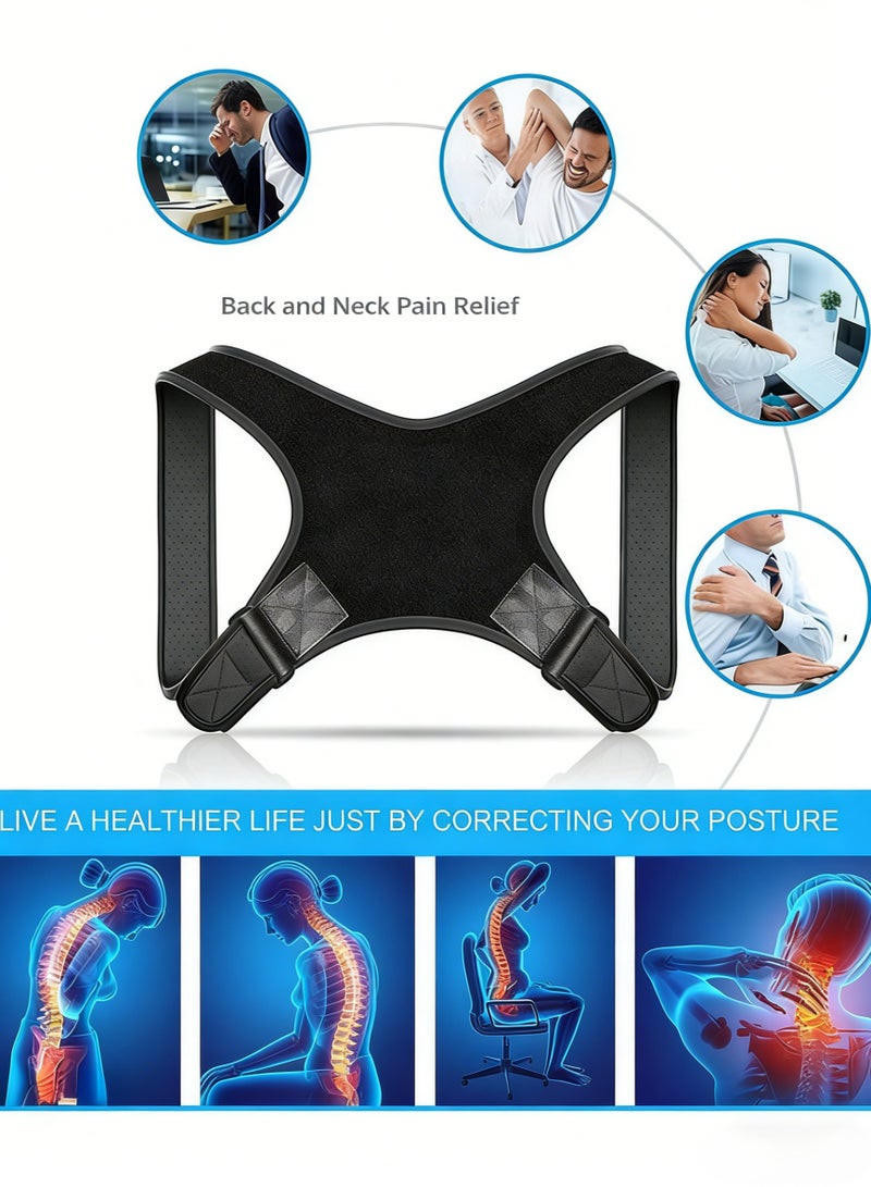 Hicomony The back belt for posture correction and shoulder straightening is made of strong, breathable and comfortable material - Image 2