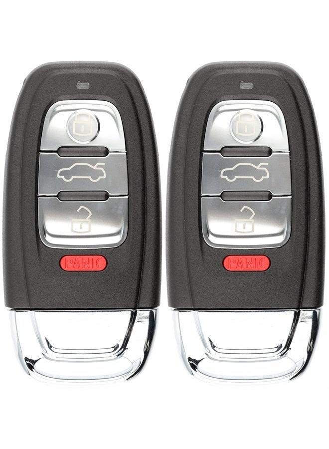 KeylessOption Keyless Entry Remote Control Car Smart Key Fob Replacement for Audi IYZFBSB802 (Pack of 2) - Image 1
